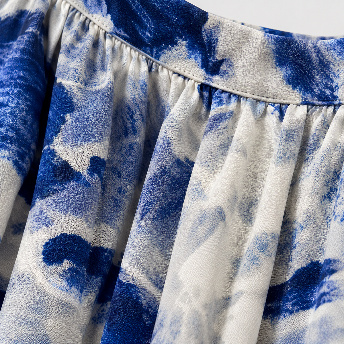 8 by YOOX Blue, White & Grey Abstract-Print Tiered Maxi Skirt – IT 46 — photo 4