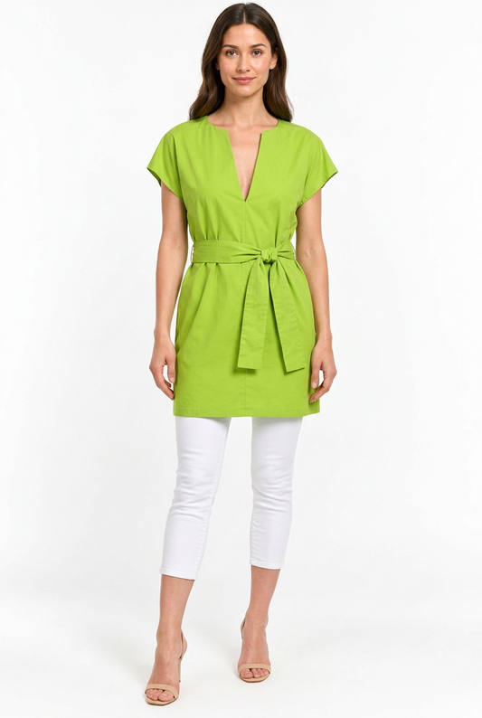 Liviana Conti Lime Green Longline Tunic IT 42 — photo 1
