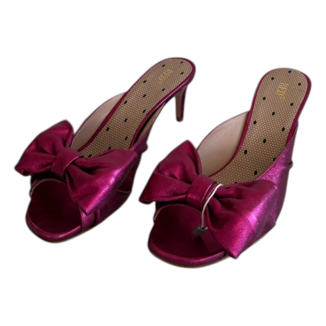 REDValentino Metallic Pink Bow Heeled Mules – EU 37 – product image 3