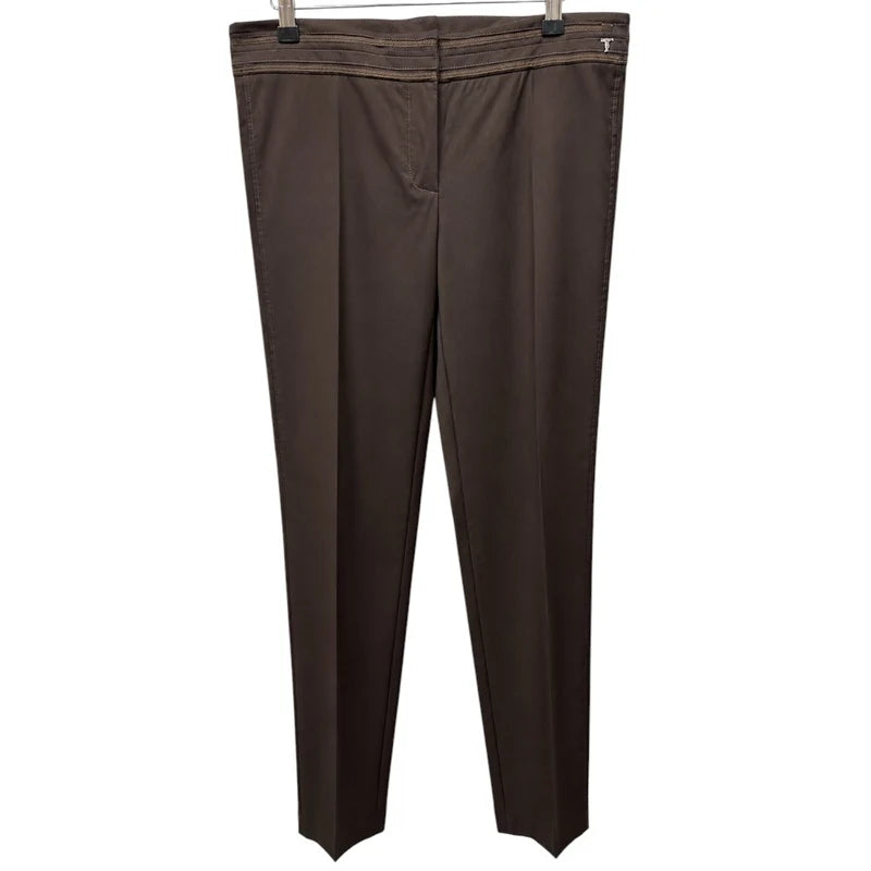 Front view — Tru Trussardi Dark Brown Tailored Trousers – IT 48.