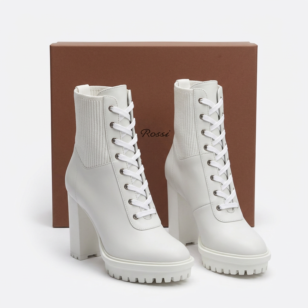 Gianvito Rossi Martis White Calf-Leather Platform Boots – EU 38 – product image 3