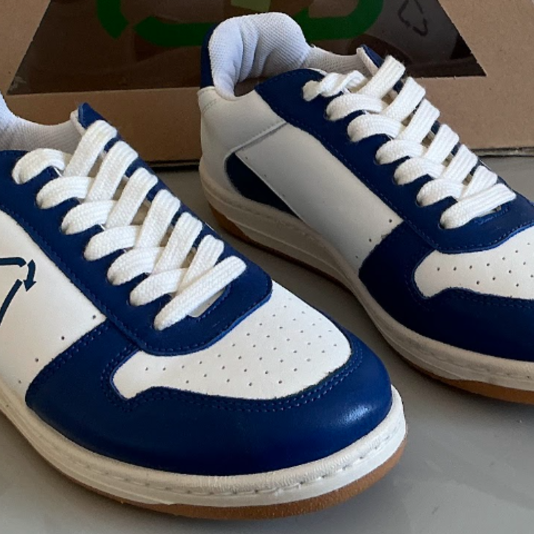 PAQ White & Blue Eco Sustainable Low-Top Trainers – EU 40 – product image 7