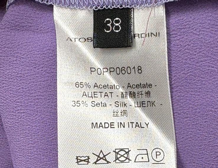 Atos Lombardini Lavender Acetate & Silk Blouse – IT 38 — photo 7