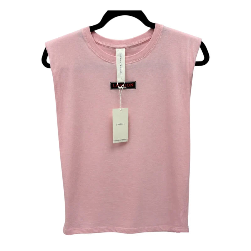 Front view — Lorna Jane Pink Lotus Muscle Tank – Size S.