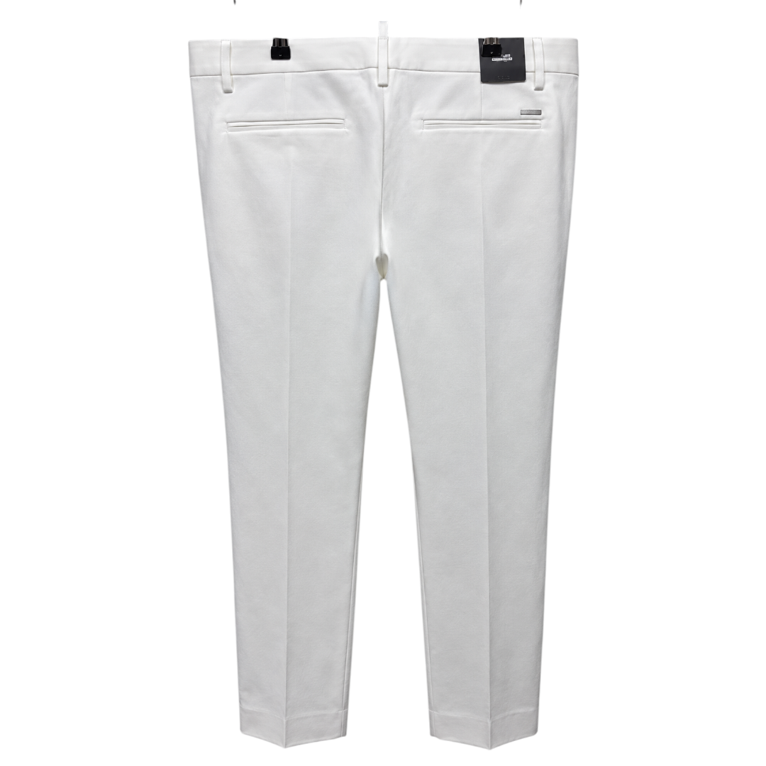 Back view — Dsquared2 White Cool Girl Cropped Trousers – IT 42.