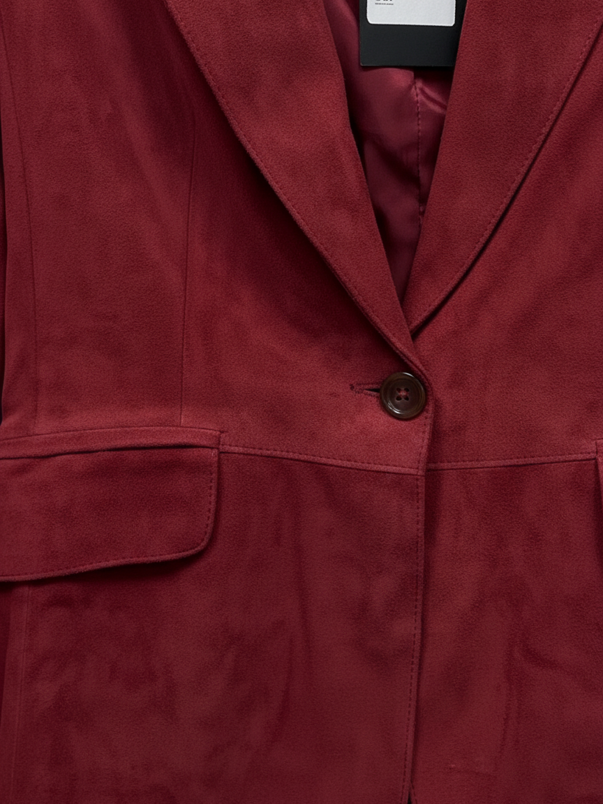AFG’ 1972 Cherry Red Suede Leather Blazer IT 44 – product image 5