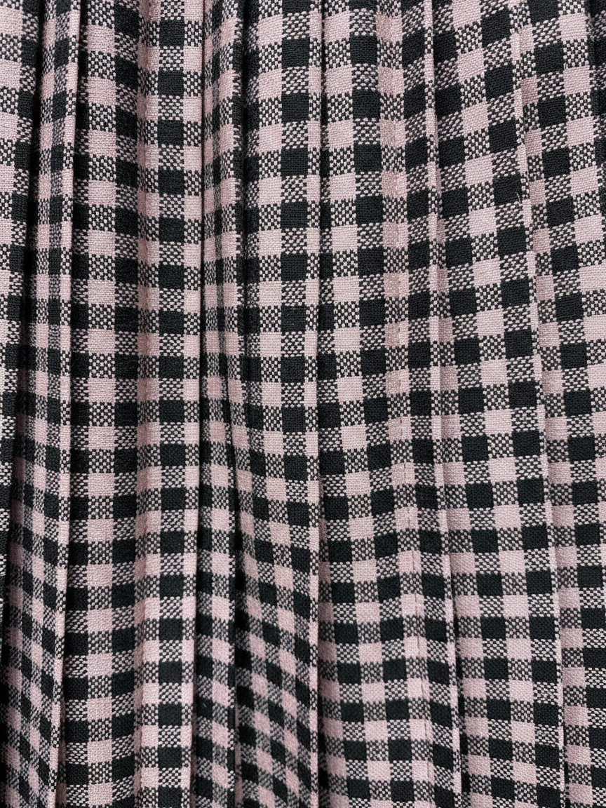 Marco Bologna Pink and Black Checked Pleated Skirt – IT 40 — photo 4