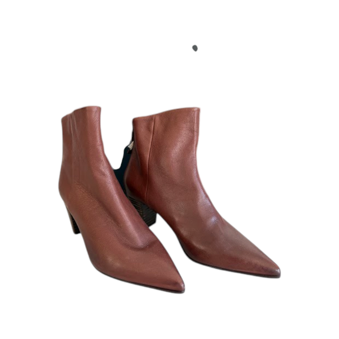 Side view — Vic Matié Brown Frida Leather Ankle Boots – EU 36.