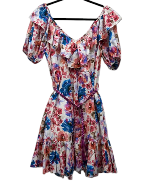 Aniye By Rafa Rainbow Floral Mini Dress – L — photograph 2
