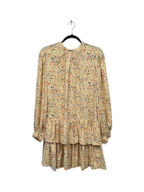 8 by YOOX Beige Multicolour Printed Tiered Dress – IT42 — photograph 3