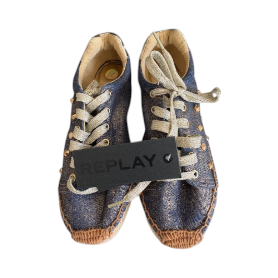 REPLAY Navy Nash Studs Espadrille Sneakers – EU 37 – product image 3