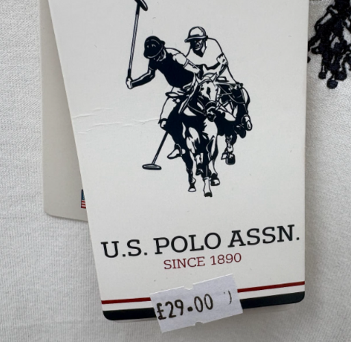 U.S. Polo Assn. Bright White 100% Cotton Crew Neck T-Shirt – L — photo 3