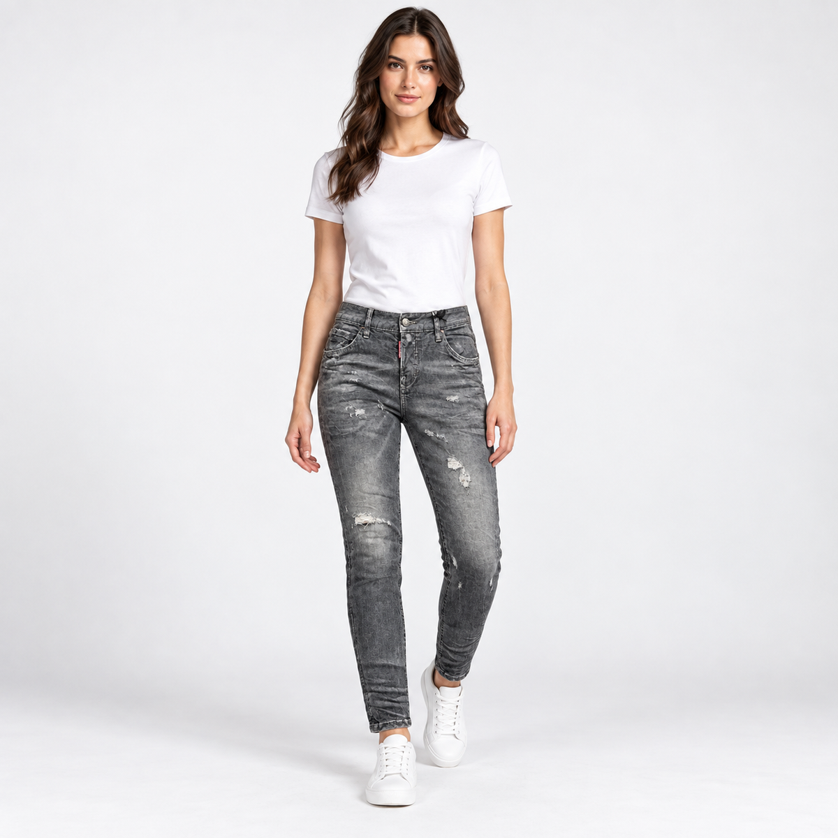 Dsquared2 Women’s Grey Cool Girl Distressed Jeans IT 38 – product image 1