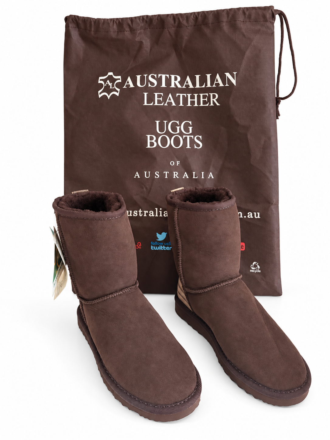 “Australian Leather” UGG Boots – Chocolate Brown Suede – UK 4.5 / EU 37 – BNWT