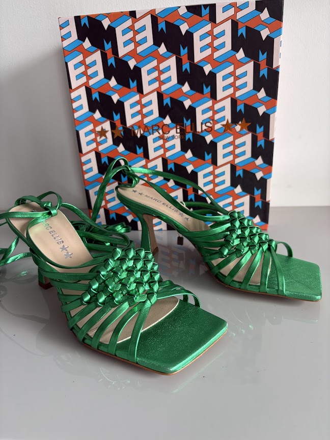 Marc Ellis Izar Verde Metallic Leather Strappy Heeled Sandals - EU 39 – product image 6