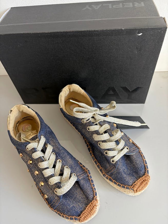 REPLAY Navy Nash Studs Espadrille Sneakers – EU 37 – product image 5