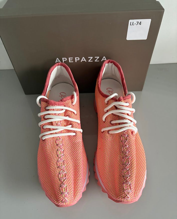 Apepazza Dusty Coral Bicolour Mesh Trainers – EU 40