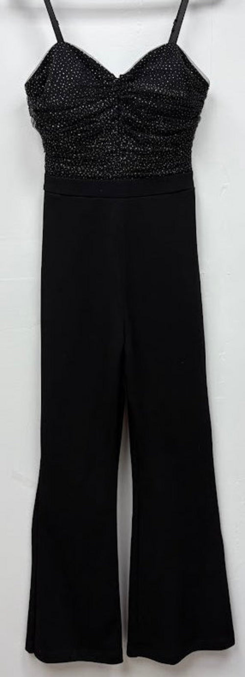 Lipsy black glitter 2-in-1 jumpsuit