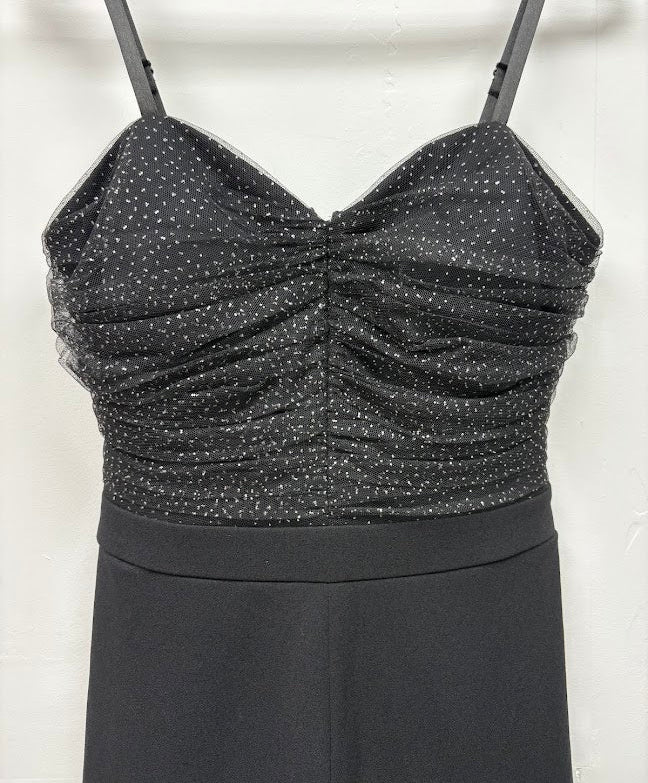 Lipsy black glitter 2-in-1 jumpsuit