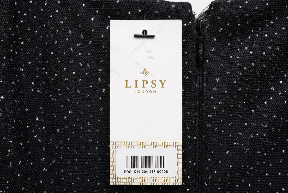 Lipsy black glitter 2-in-1 jumpsuit
