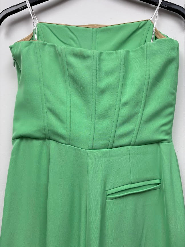 Simona Corsellini green strapless wide-leg jumpsuit