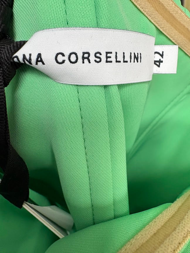 Simona Corsellini green strapless wide-leg jumpsuit – size 42 label