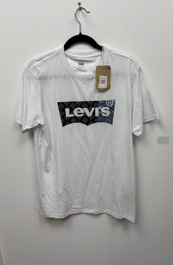 Front view — Levi's White Vintage Batwing Graphic Slim Fit T-Shirt – L.