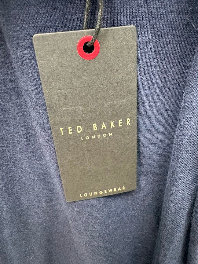 Brand swing tag — Ted Baker Ted Navy T-Shirt with Check Pocket L.