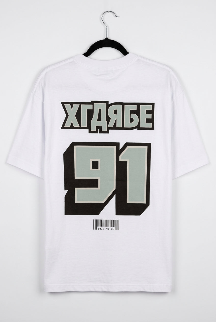 Back view — XLARGE White Graphic T-Shirt - L.