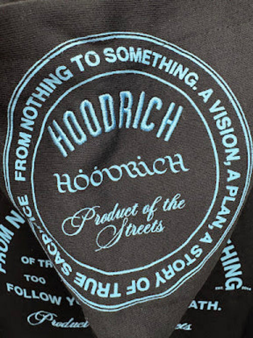 Graphic-print detail — Hoodrich Black/Placid Blue OG Unite OTH Hoodie – M.