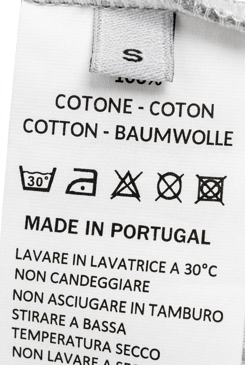 Fabric composition and care label — No Problemo Grey Crew Neck Sweatshirt – S.