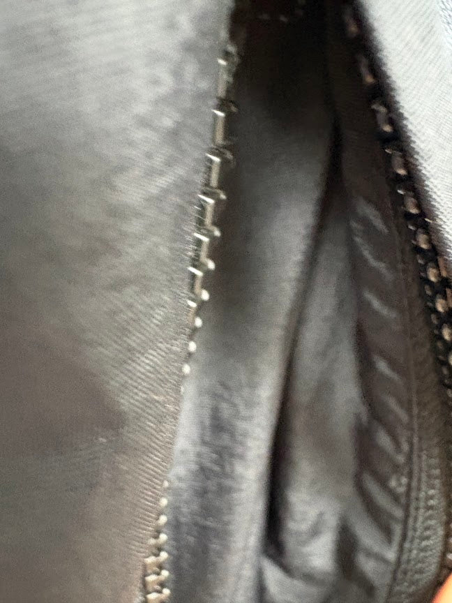 Seam construction close-up — XLARGE Black/Grey Check Truck Pants – M.