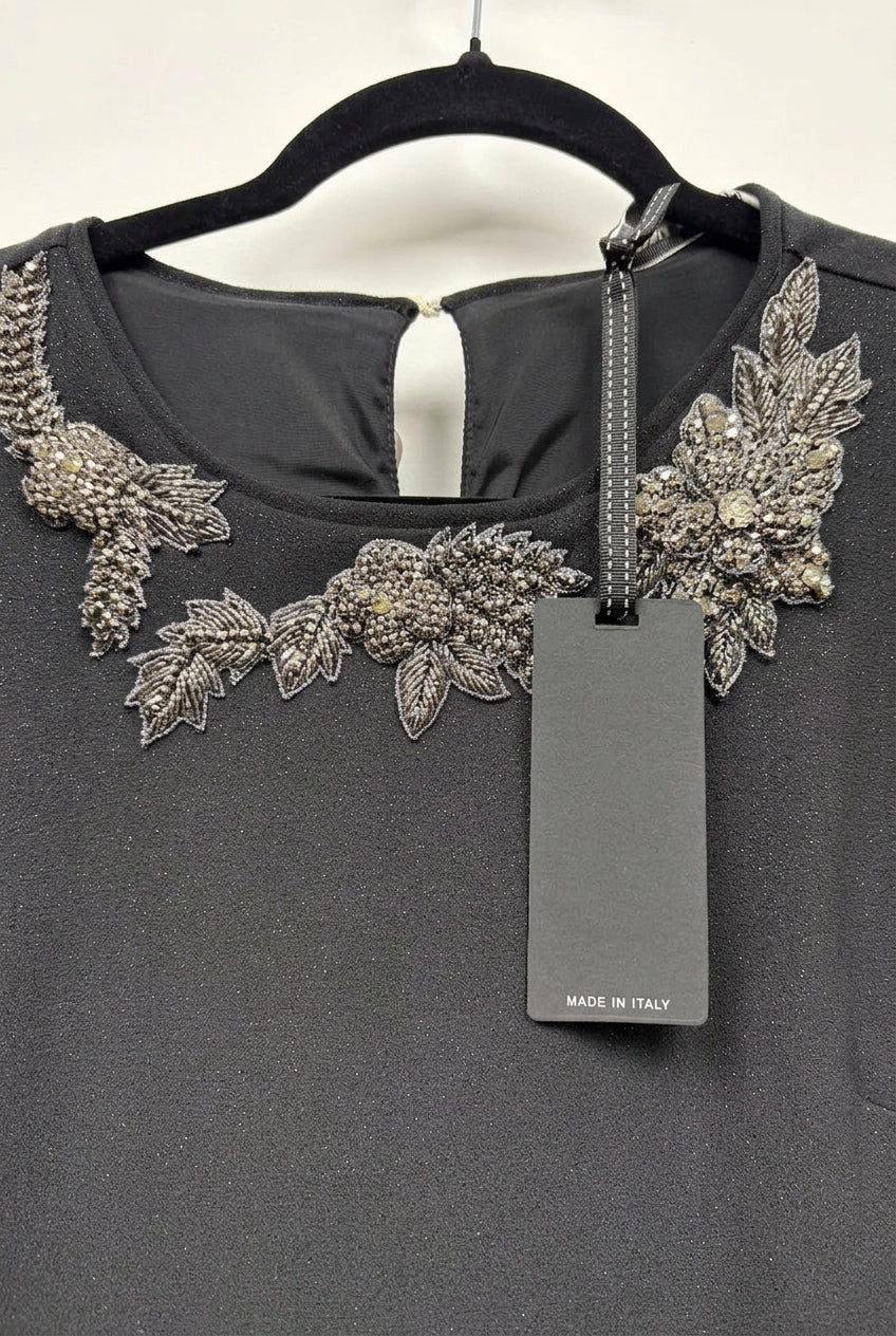 Anna Rachele Black Embellished Pleated-Hem Dress – IT 40 — photo 4