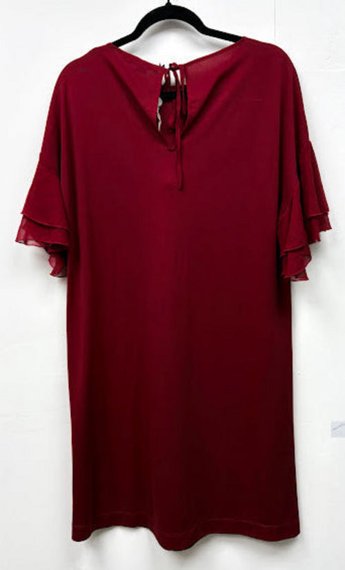 Seventy Burgundy Ruffle Sleeve Dress – IT 46 — photo 3