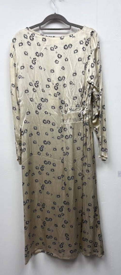 Is Coming Ivory Abstract-Print Midi Dress – M — photograph 3
