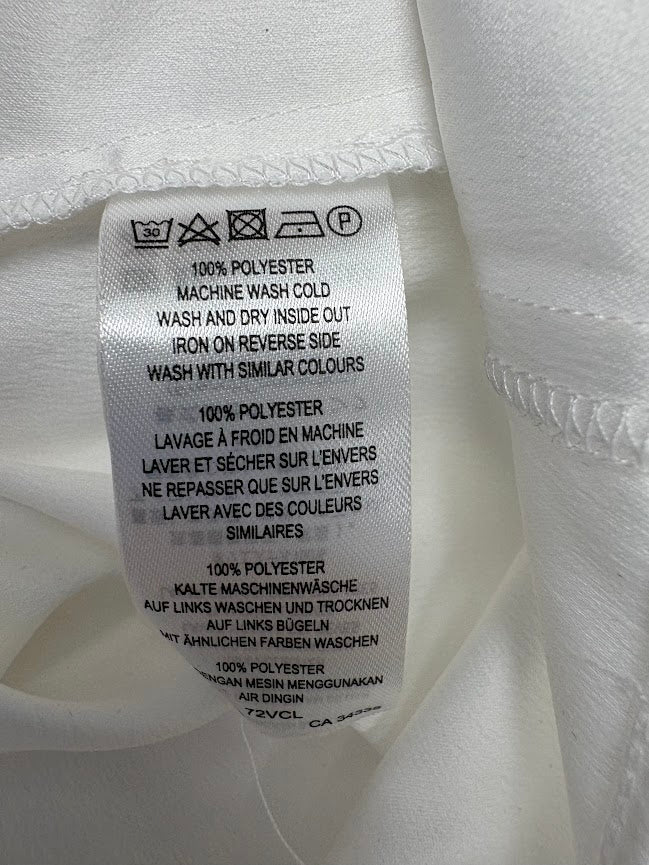 French Connection Winter White Crepe V Neck Blouse – UK 14 — photo 6