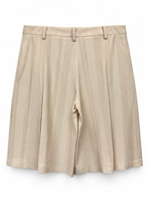 Back view — Patrizia Pepe Cuban Sand Pleated Shorts – Size 44.