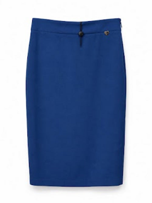 TWINSET Royal Blue Midi Skirt with Heart Detail – Size 42 – product image 2