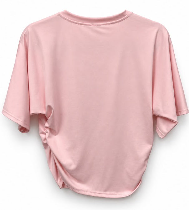 Willy-Z Pink Ruched Short-Sleeve Top – product image 2