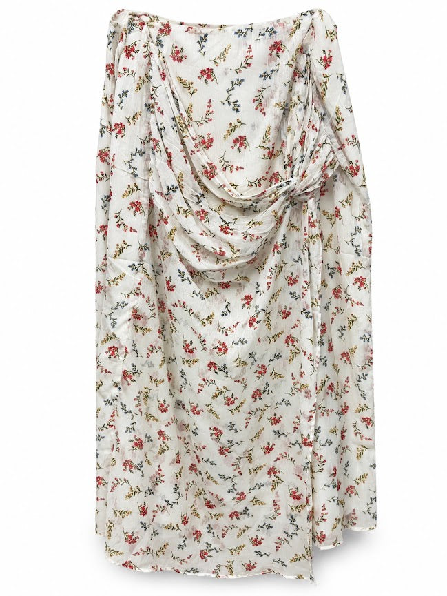 French Connection Summer White Floriana Hallie Crinkle Skirt – product image 1