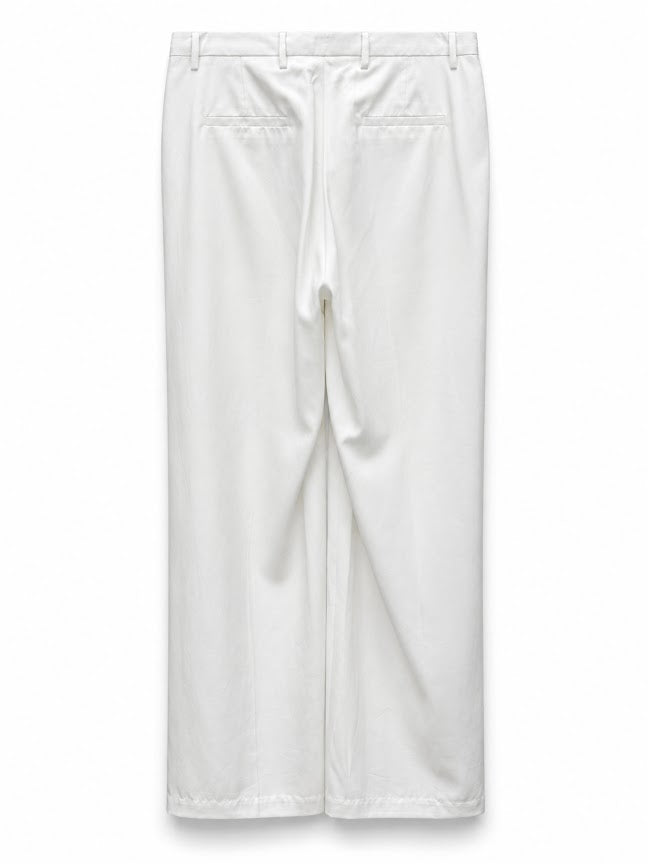 Markup White Lyocell Wide-Leg Trousers – Size 46 – product image 2