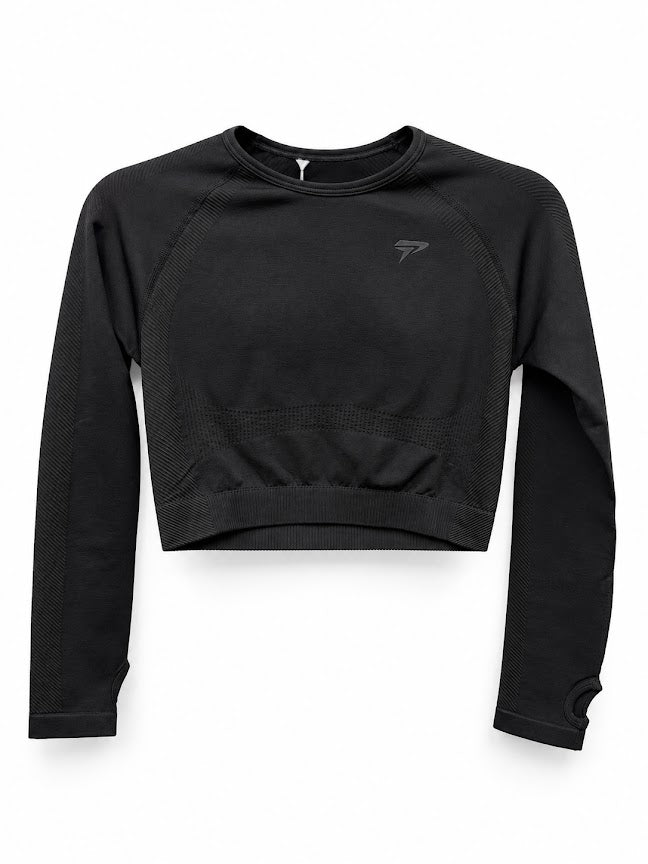 Physiq Apparel Blackout Motion Long-Sleeve Crop Top – L – product image 1