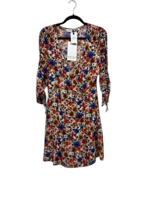 NAF NAF Labougie Multicolour Floral Wrap-Effect Mini Dress – UK 8 – product image 3 of 10