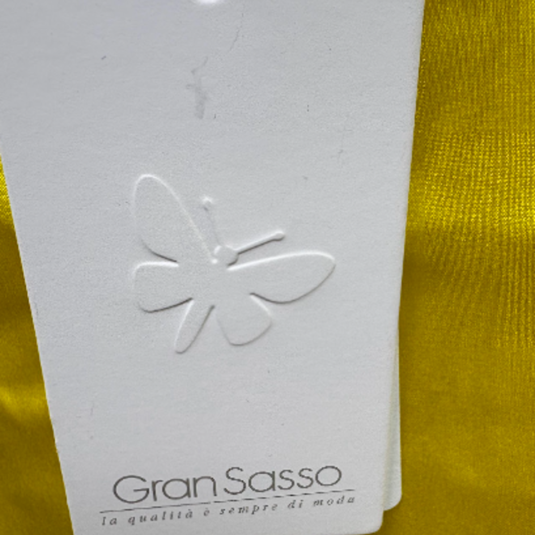 Gran Sasso Bright Yellow Silk Sleeveless Top IT 46 — photo 6