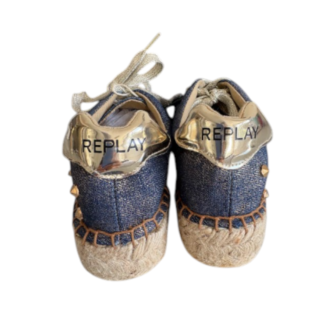 REPLAY Navy Nash Studs Espadrille Sneakers – EU 37 – product image 4