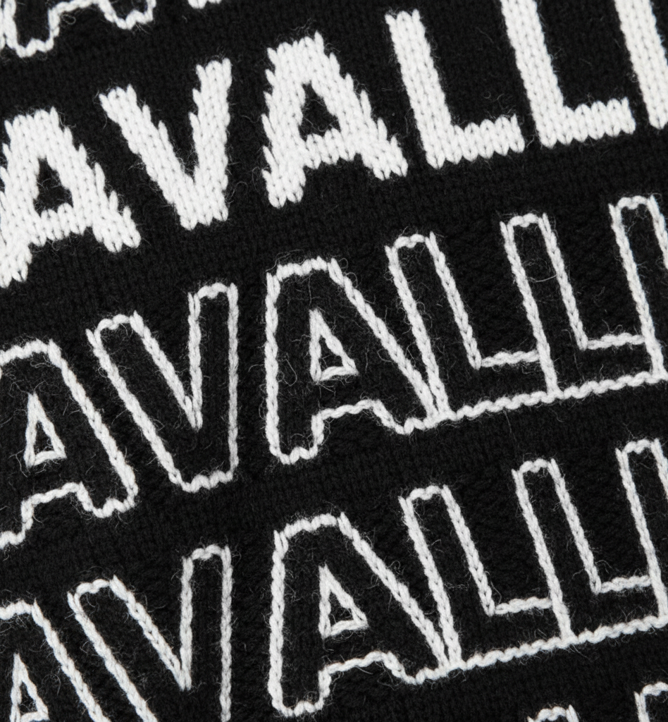Just Cavalli Black & White Logo Jacquard Knit Jumper UK 10/12 – product image 5 of 6