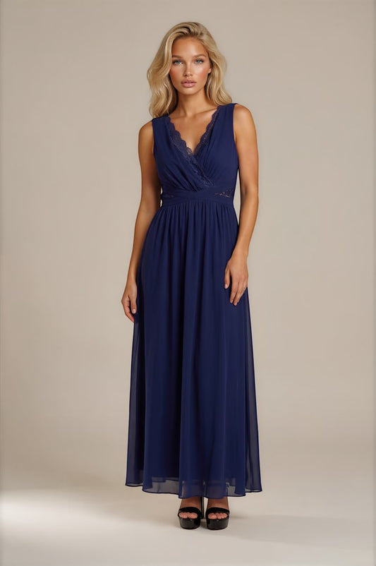 Little Mistress navy lace maxi dress, UK 10 – product image 1