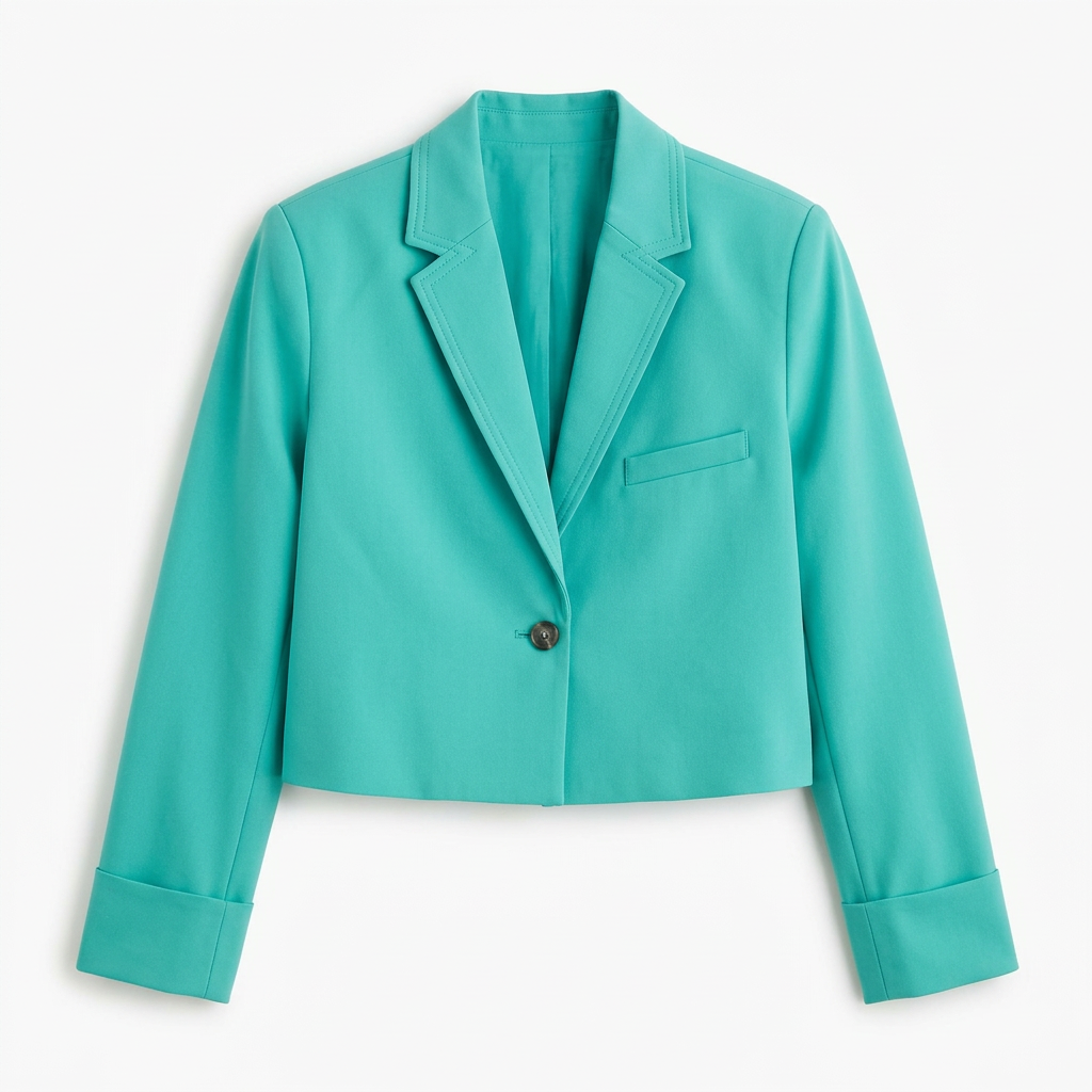 French Connection Jaded Teal Echo Crepe Blazer – S — photo 2