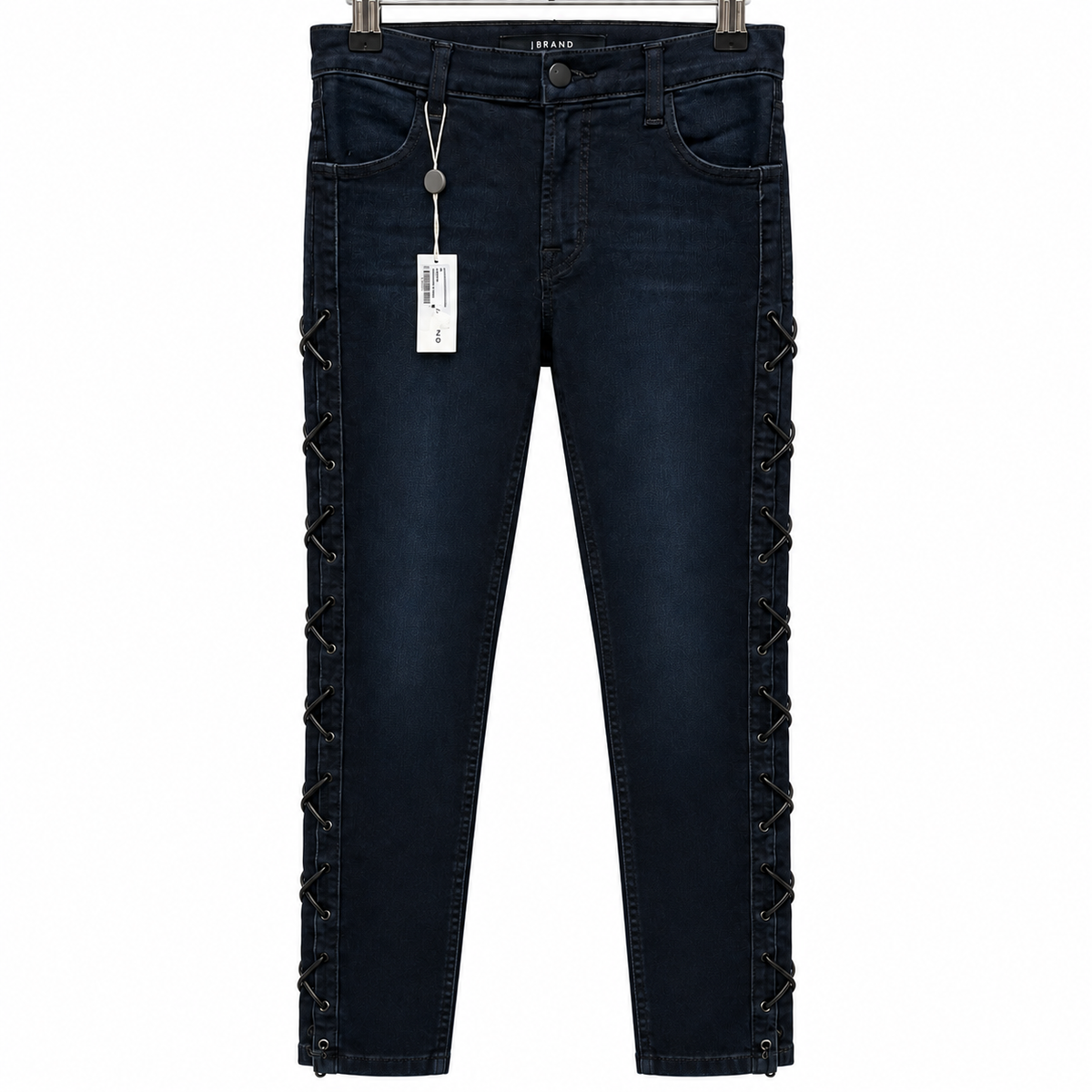 Front view — J Brand Jinx Maria High-Rise Skinny Lace-Up Jeans Size 25.