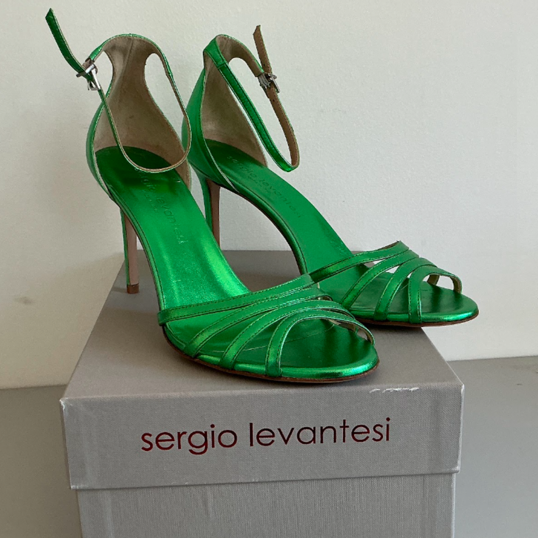 Sergio Levantesi Green Strappy Stiletto Heels – product image 9 of 15